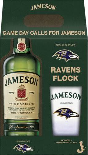 Jameson Original Ravens Flask Gift Pack 750ml