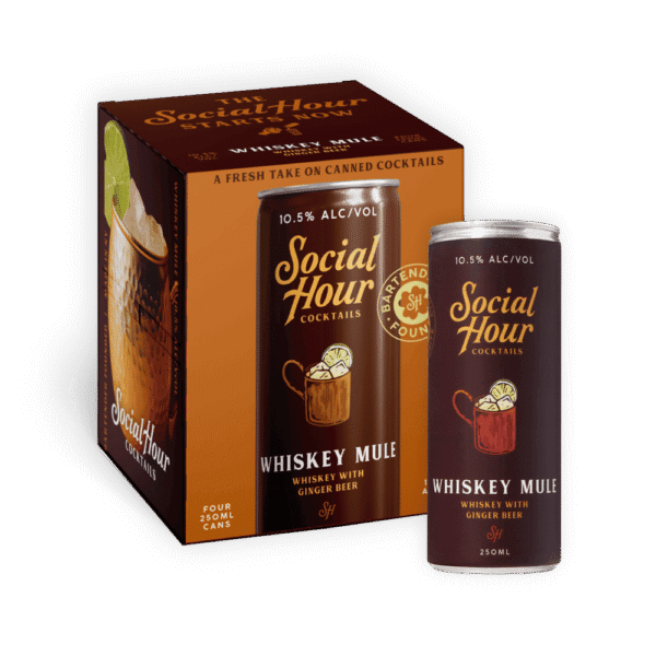 Social Hour Bourbon Whiskey Mule 4pk 250ml