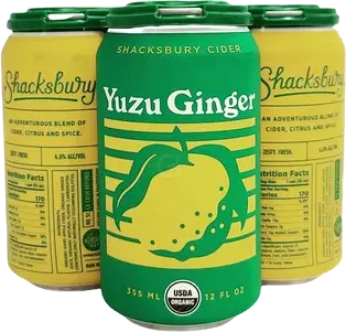Shacksbury Organic Yuzu Ginger Cider 4pk cans 12 FZ